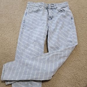 Alexander wang logo Light wash denim jeans
